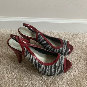 Zebra print heels